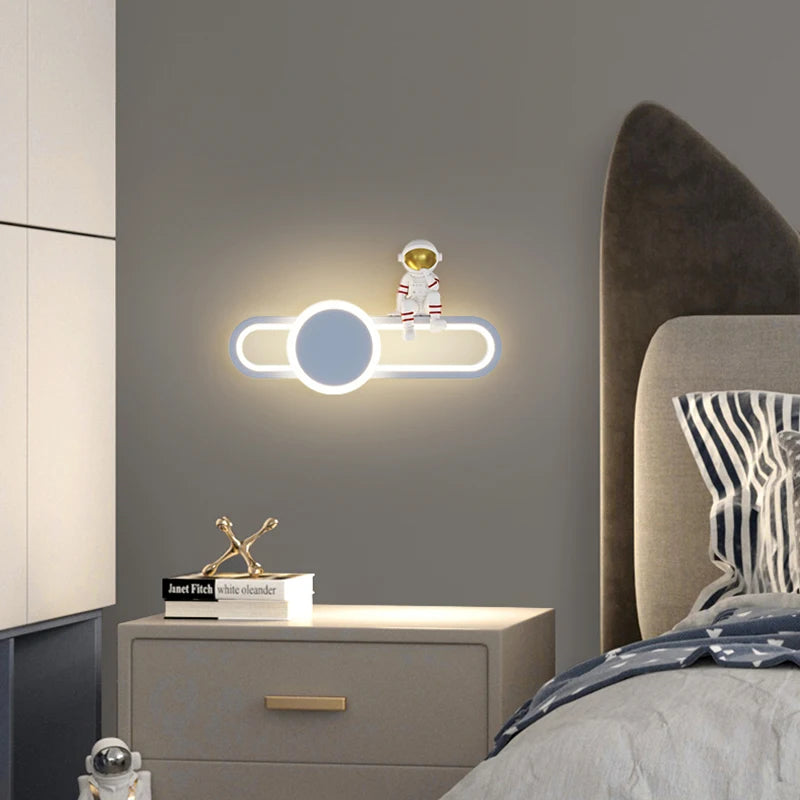 Astronaut Modern LED Wall Lights Study Living Children Room