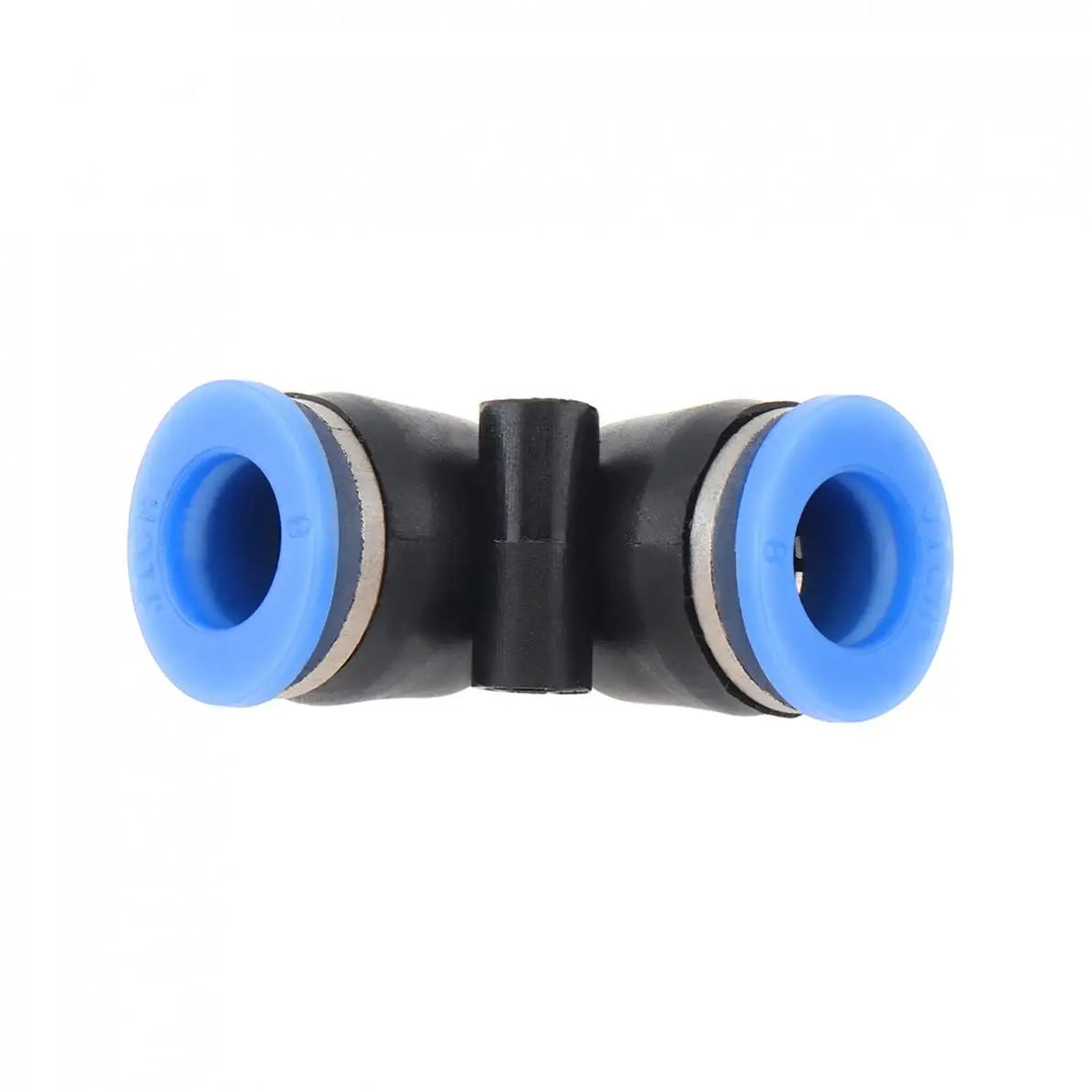 2pcs 8mm L Shaped Elbow Plastic Two-way Pneumatic Quick Connector Pneumatic Insertion Air Tubes