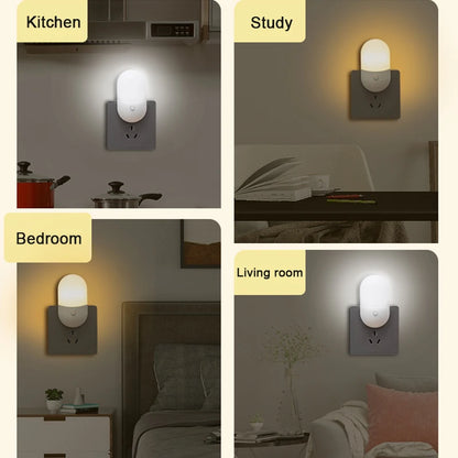 Bedside Lamp LED Mini Night Light EU US Plug Eye Protection Night Light Kids Gift