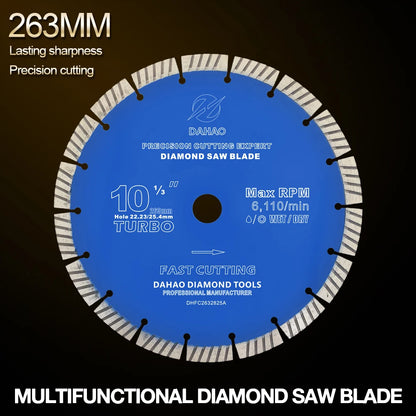 230/263mm Split Tooth Segmented Shape Diamond Saw Blade Volcanic Rock Cutting Blade Cutting