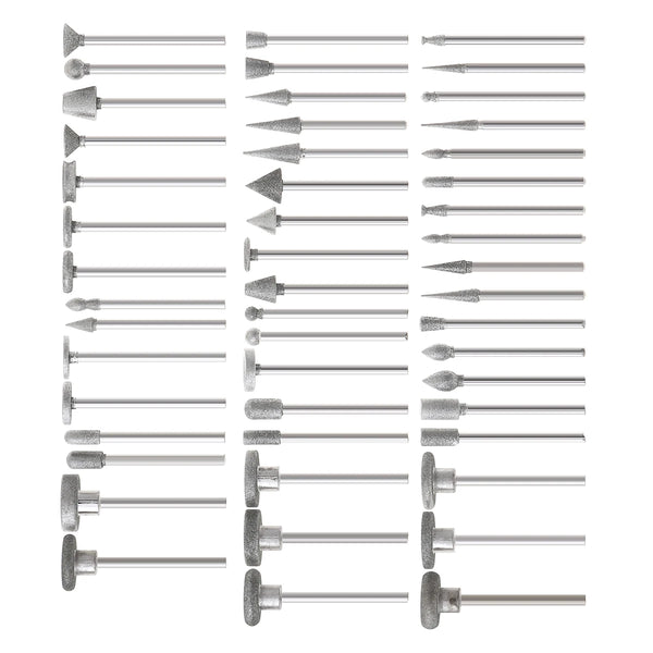 50pcs Diamond Grinding Heads Set 3.0mm Shank Grinding Burrs
