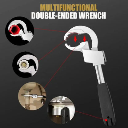 Adjustable Double Ended Multifunctional Wrench Sink Water Pipe Spanner