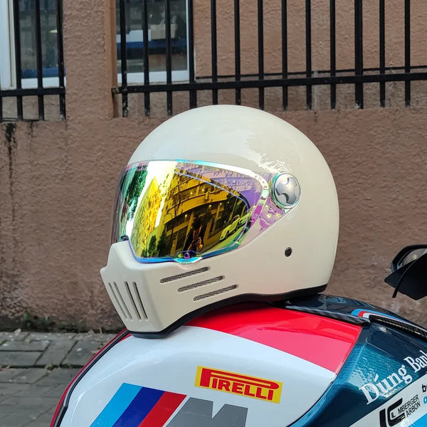 Retro motorcycle helmet ABS Light cruiser full coverage helmet