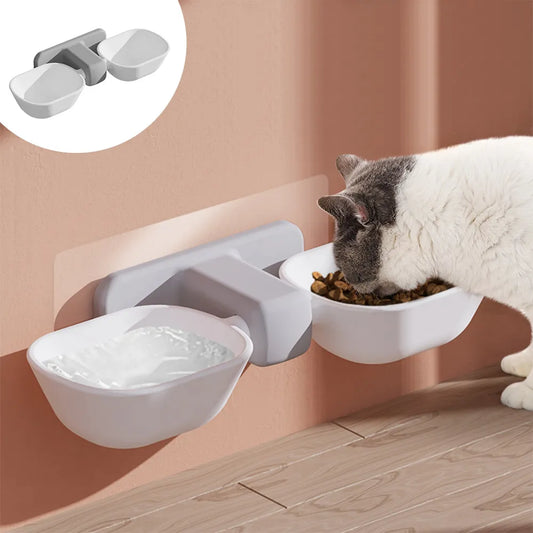 Elevated Dog Food Water Feeder Adjustable Height Double Bowls Water Dispenser