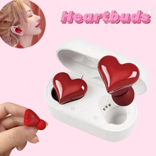 Bluetooth 5.3 Wireless Headphones Heart Shaped Earphones