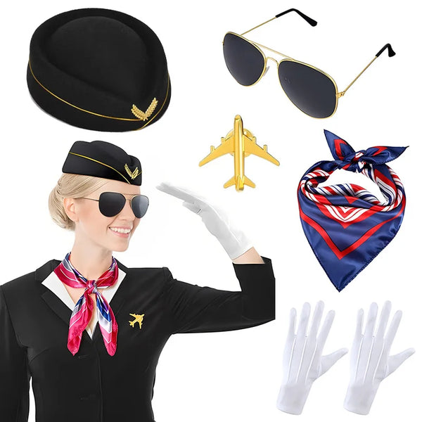 Stewardess Costume Accessories Suit