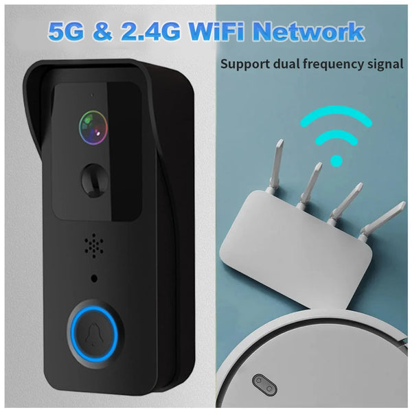 5G 2.4G WiFi Video Doorbell 1080P Tuya Smart Outdoor Wireless Bell