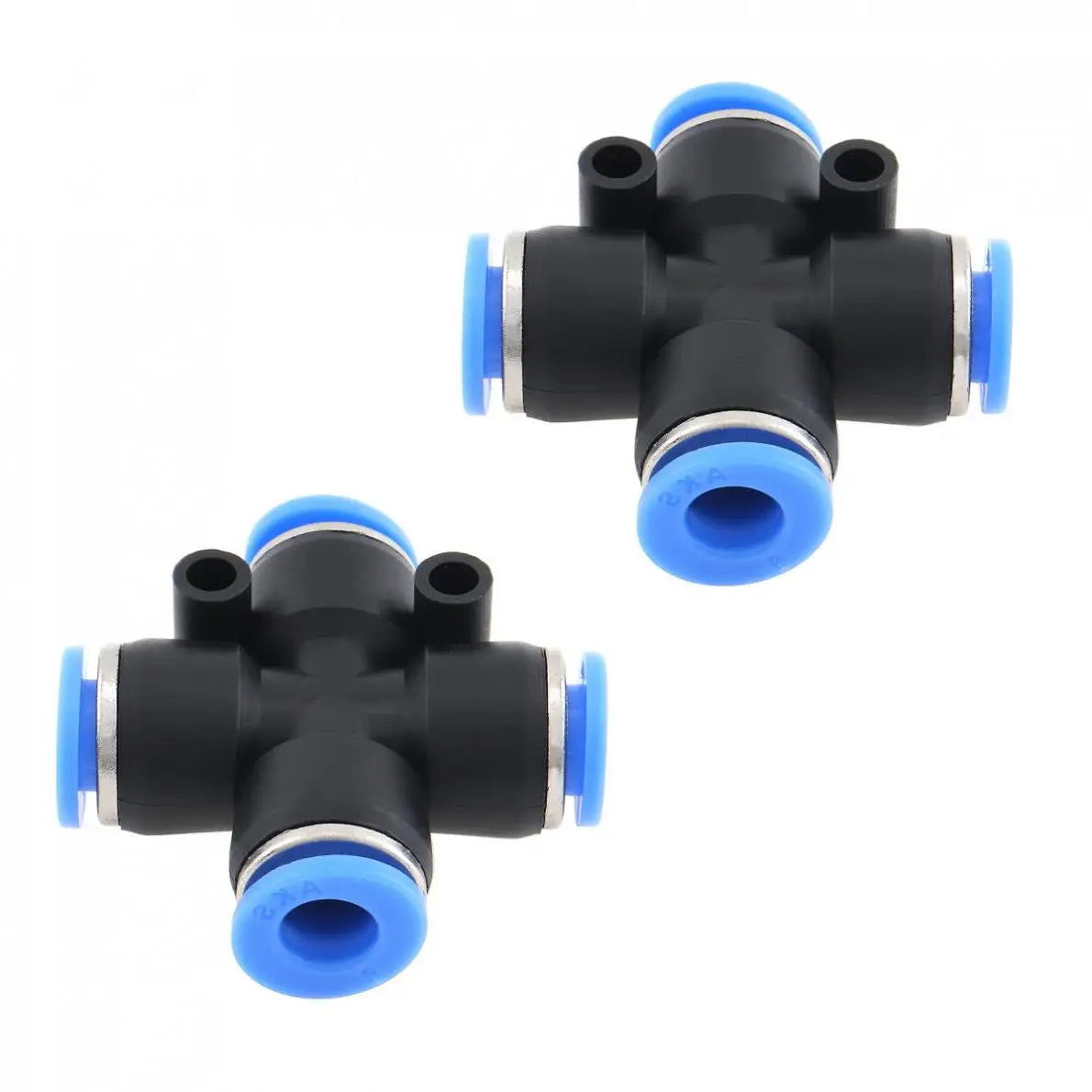 2pcs 8mm Cross Type APE Plastic Four-way Pneumatic Quick Connector Pneumatic Insertion Air Tube