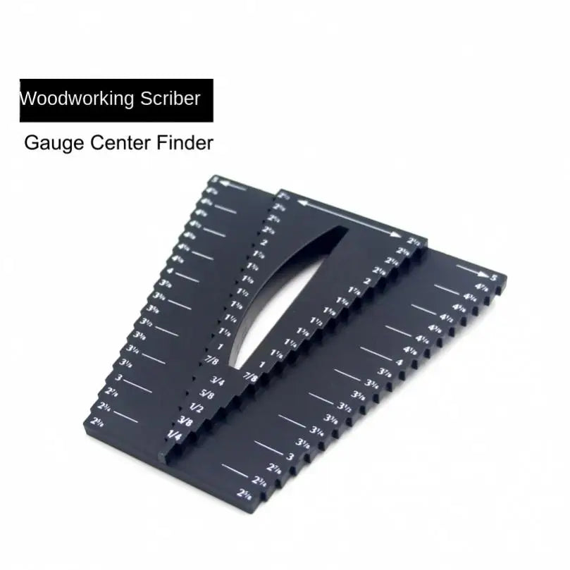 Woodworking Two in One Caliper Scribing Ruler Center Detector Measuring Center Scribing Tool