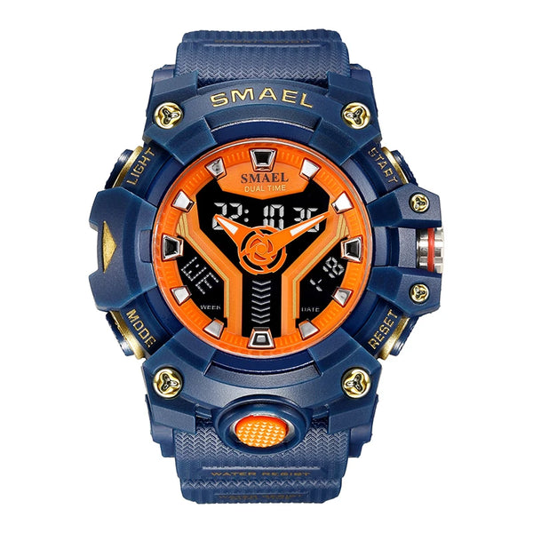 Sport Watch for Man Dual Time Watch for Men Shock Resistant Led Light Watch