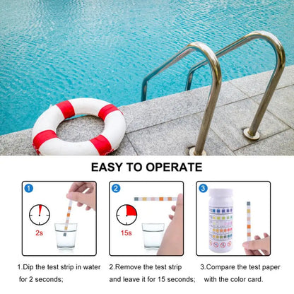 50pcs 5 In 1 Swimming Pool Test Strips Spa and Hot Tub Testing Strips Kit