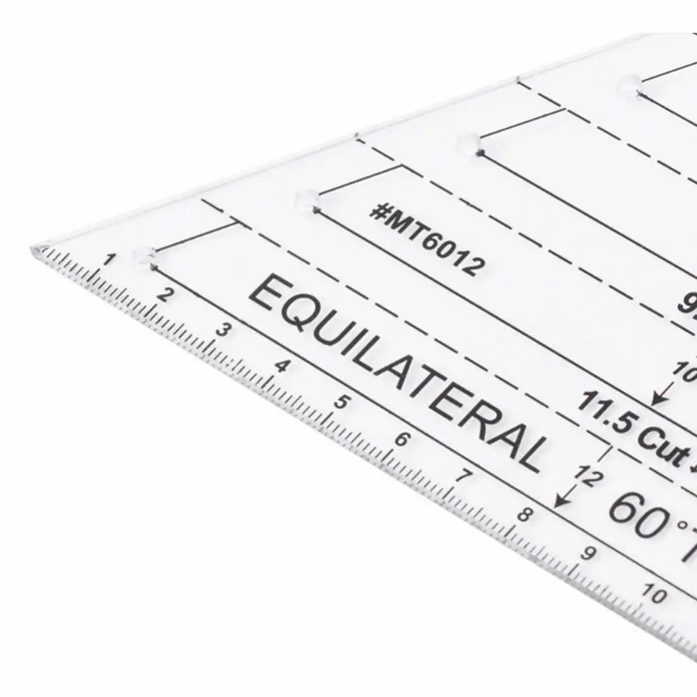 Transparent 60 Degree Triangle Quilting Splicing Ruler for Quilt Quilting Machine