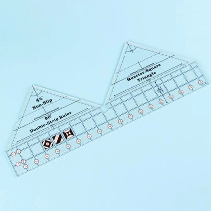 18 inch 90 Degree Acrylic Patchwork Ruler Double Strip Quilting Ruler for DIY
