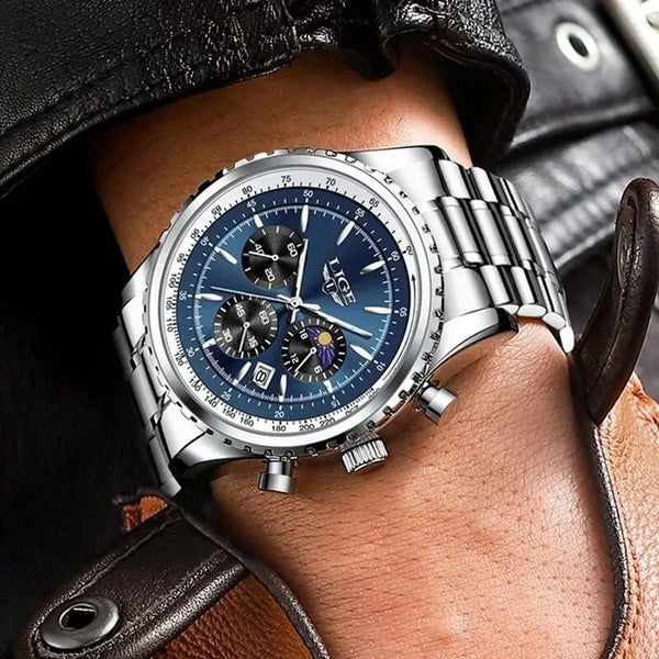 Reloj de lujo nuevo para hombre, reloj de cuarzo para hombre, reloj luminoso resistente al agua para hombre