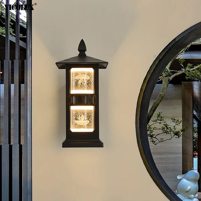 Outdoor Waterproof Black New Modern LED Wall Lights Creative Decor Living Room