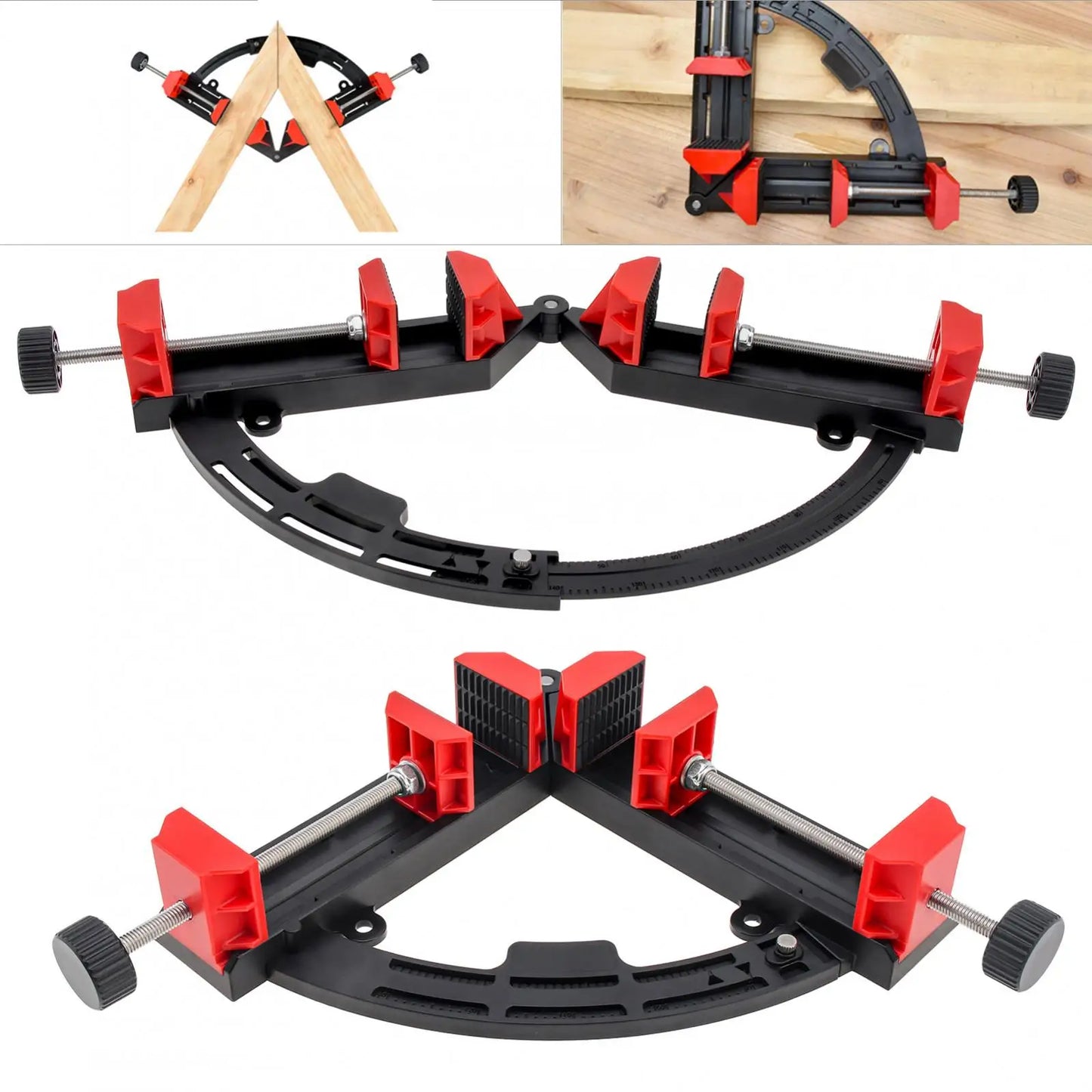 Multi-Angle Adjustable Corner Clamp for Woodworking