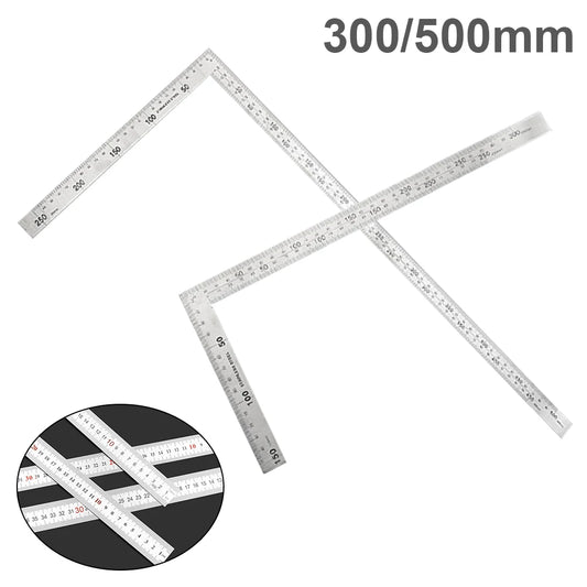 1 Piece Angle Rulers 150 x 300mm /250 x 500mm 90 Degree Stainless Steel Right Angle Ruler