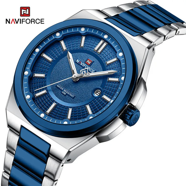 New Men's Watch Stainless Steel Strap Military Casual WristWatches
