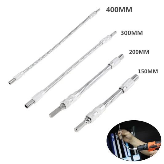 Metal Universal Charging Electric Drill Flexible Shaft 150mm/200mm/300mm/400mm Extension Link