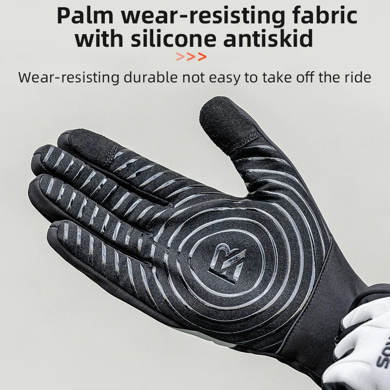 Bicycle Gloves Winter Bike Gloves Touch Screen Full Finger Warmer Gloves