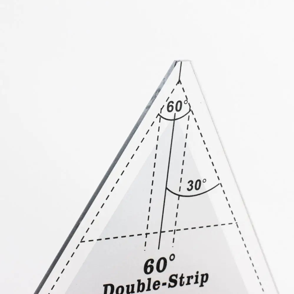60 Degree Double Strip Ruler 1-18 inch Measuring Gauge Grids / Quilt Rulers for DIY
