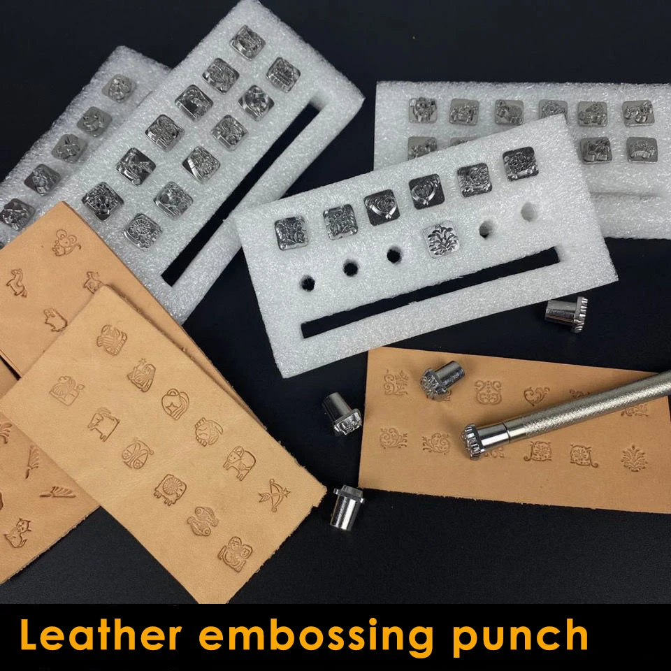 Leather Embossed Pattern Stamps for Vegetable Tanned Leather DIY