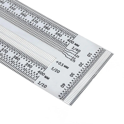 400mm Precision Marking Stainless Steel T Hole Ruler Scribing Gauge Rule Measuring Tool with Automatic Pencil