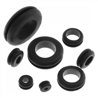 180pcs Rubber Grommets Retaining Ring Set Seal Ring Protection Coil Plastic Box