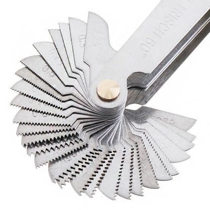 Metric Imperial 58pcs Blade US Screw Gauge SAE Whitworth 55 Degree and Metrisch 60 Degree Thread Pitch Gauge
