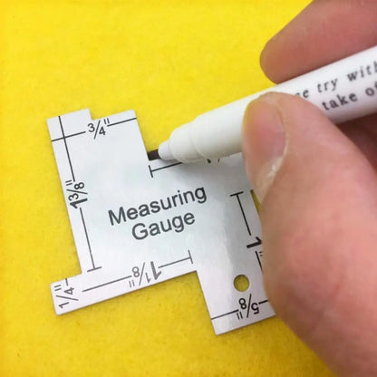 Template Sewing Ruler Precision Seam Measuring Gauge Metal Quilting Tailor Ruler
