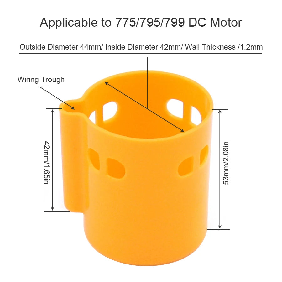 775 DC Motor Protective Cover Rubber Protected Shell Dust Cover Motor Accessories