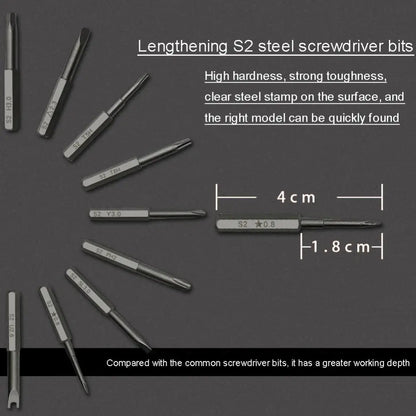 S2 Steel Screwdriver Set Precision 30 In 1 Magnetic Driver Bits Set
