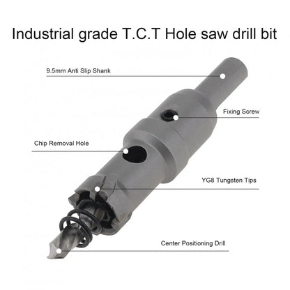 18MM TCT Carbide Hole Saw Heavy Duty Industrial Grade Hole Cutter
