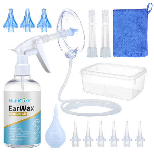 500ml Ear Cleaner Kit Ear Wax Remover Plastic Bottle Ear Irrigation Washer Set