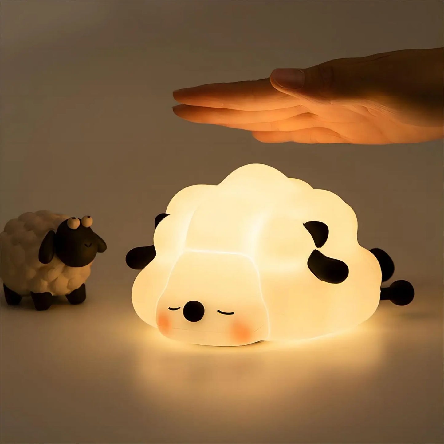 LED Night Lights Cute Sheep Panda Rabbit Silicone Lamp USB