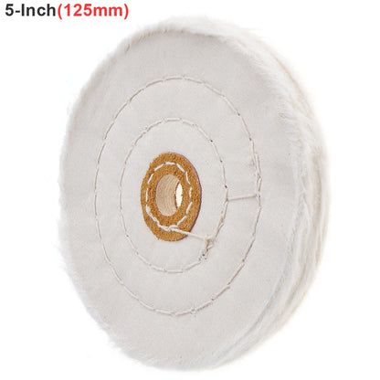 5 Inch T-shaped Cotton Cloth Polishing Wheel Flannel Mirror Polishing Buffer Cotton Pad