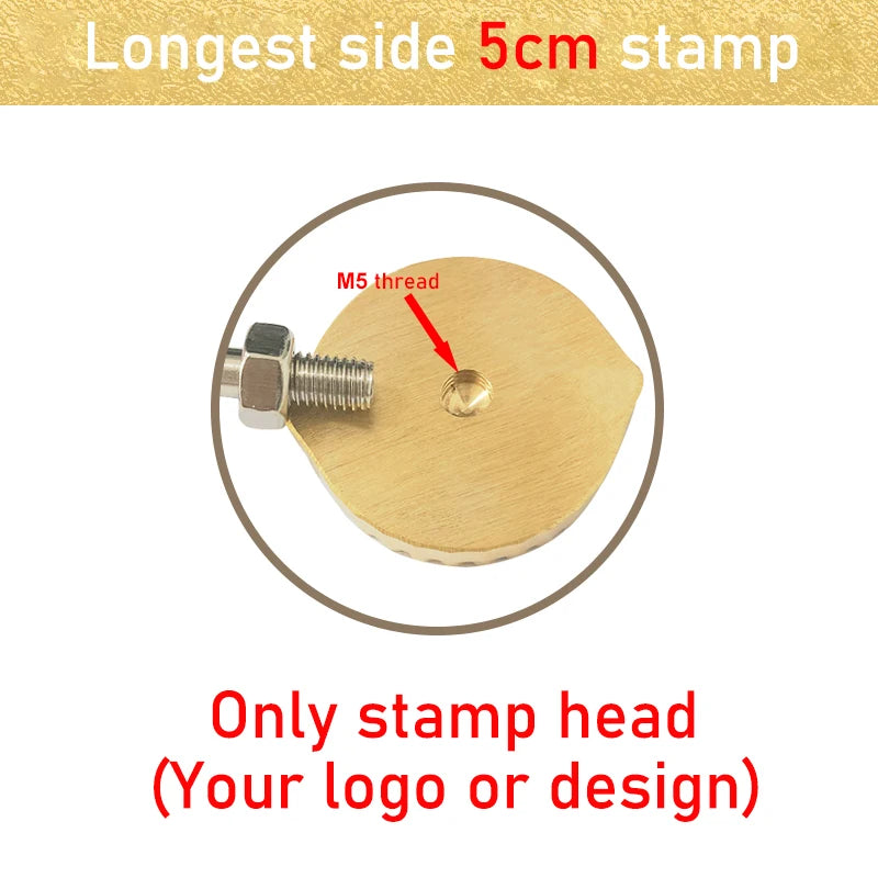 M5 Branding Iron Stamp LOGO Customized Leather Wood Cake Private Custom Seals