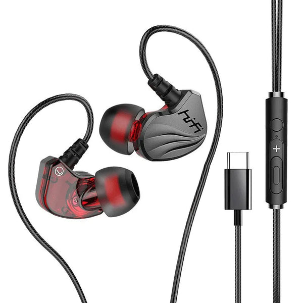DAC Type C Earphones Wired Headset USB C Gamer Headphones