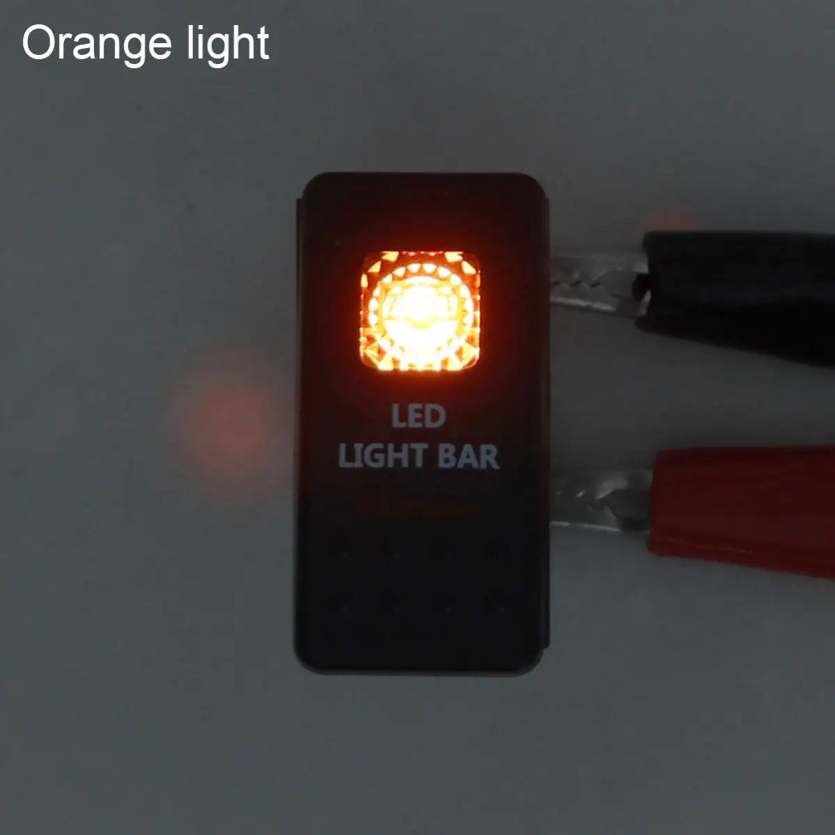 Car Light Swithes 12V/20A 24V/10A 5 Pin Car Boat Rocker Toggle Switch SPST ON-OFF with 2LEDs Orange Light
