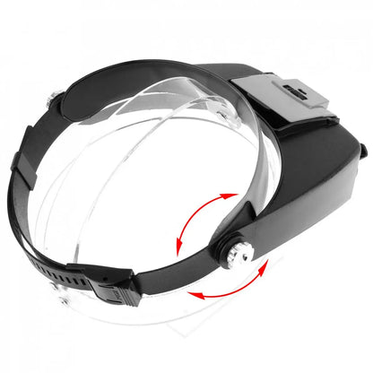 Magnifying Glasses 10X ABS Black + Gray Headband Magnifier Head Magnifying Glass Lens Loupe