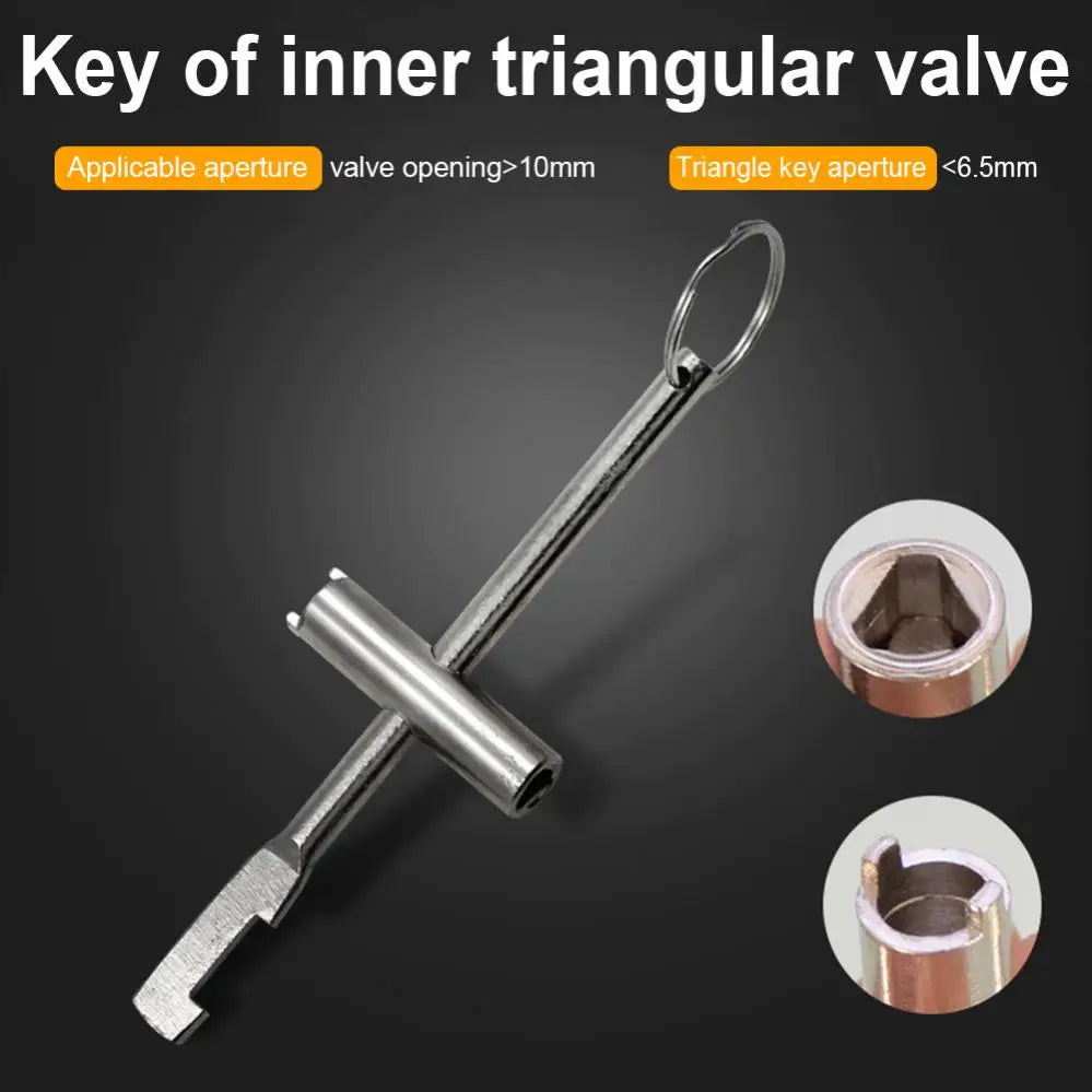 Inner Triangle Key Wrench Water Meter Front Valve Key Mini Water Meter Repair Wrenches Tool