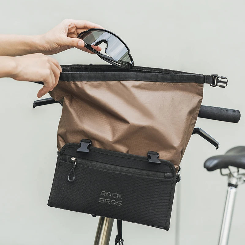 Bike Front Frame Bag 5.5L Large Capacity Adjustable Handlebar Bag