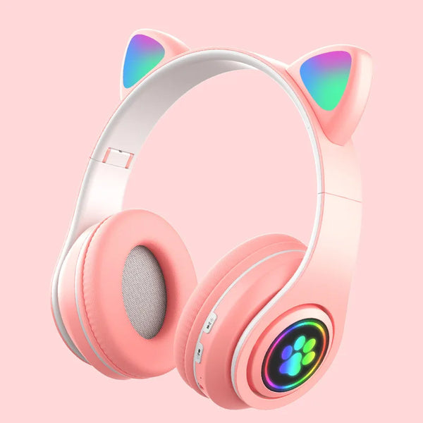 Auriculares Bluetooth con orejas de gato B39M