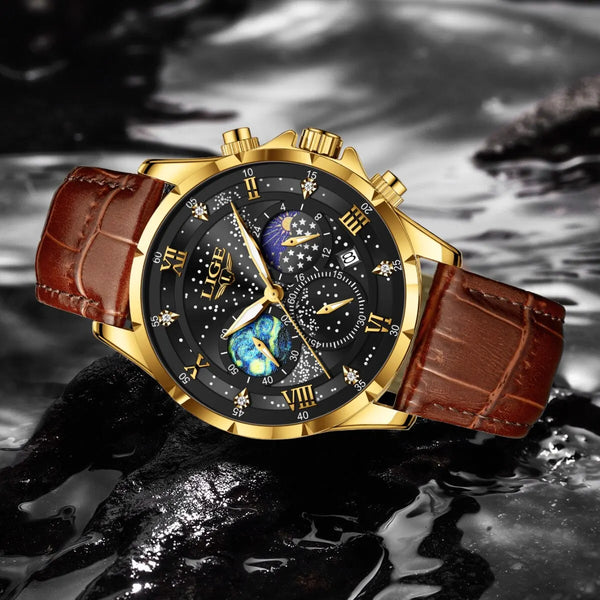 Relojes deportivos de cuero genuino de marca de lujo para hombre, reloj militar del ejército para hombre