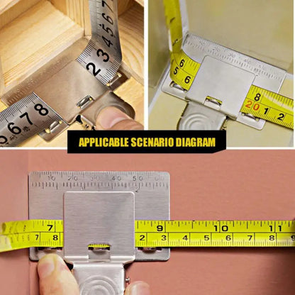 2pcs Measuring Tape Clip Tool Matey Tape Measures  Clip Corners Clamp Holder Fixed Ruler Mark Tools