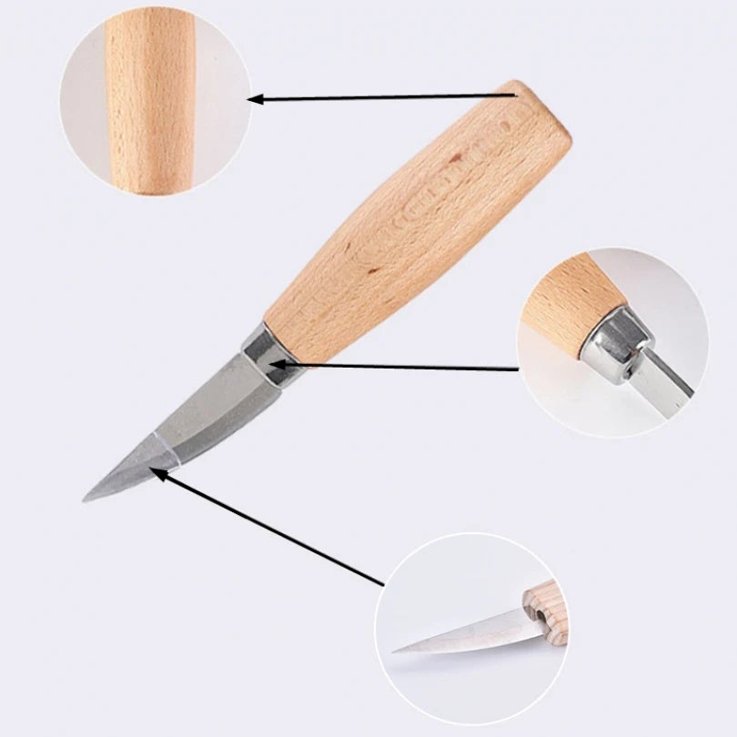 1pc Straight Cutter Stainless Iron Wood Carving Chisel Tool Woodworking Tool