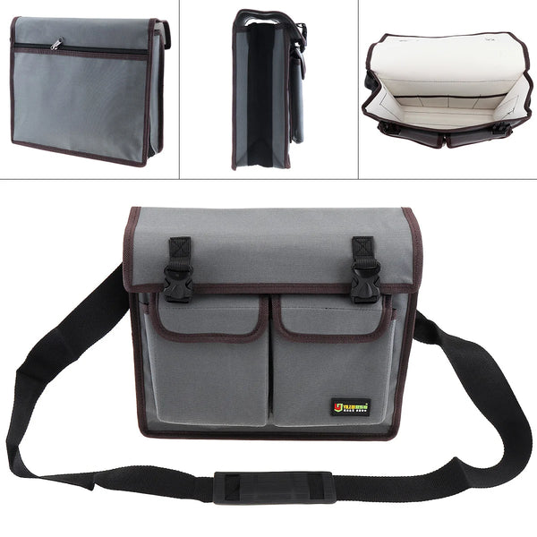 14 Inch Multifunctional 600D Oxford Cloth Waterproof Gray Single Shoulder Tool Bag