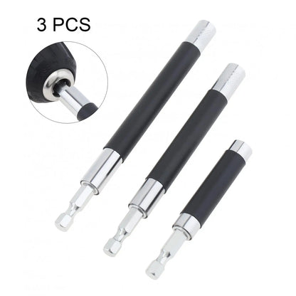 3pcs/set Scalable Magnetic Screw Drive Guide Drill Bit Tip Holder
