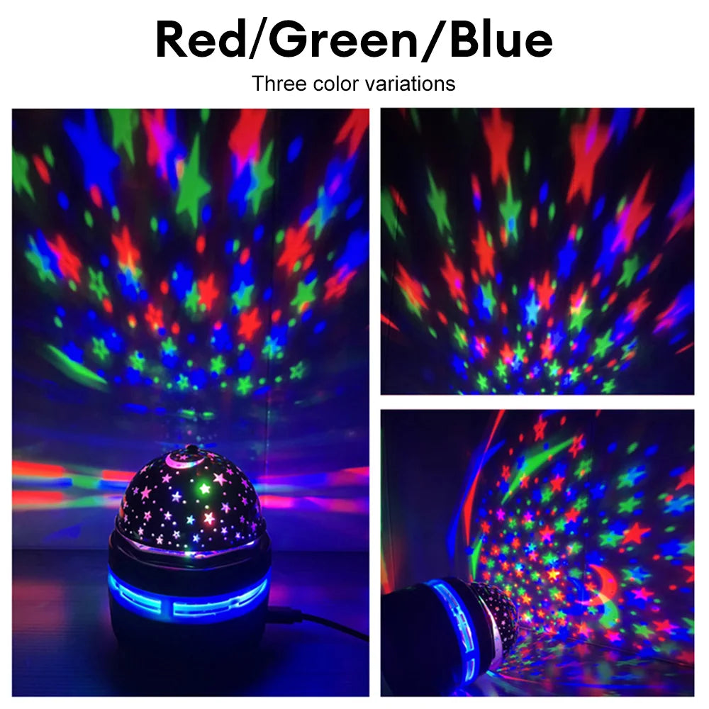 Colorful Starry Sky Projector Lamp Rotating Magic Ball Led Night Light