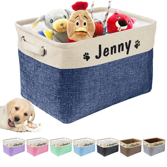 Personalized Dog Toy Basket Free Print Pet Storage Box